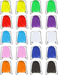 JohahaTim Drawstring Backpack Bulk 20 Pcs Draw String Backpack Bags DIY Gym Sports Traveling Yoga Cinch Bag Sackpack Drawstring (10 Color multi color)