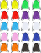 JohahaTim Drawstring Backpack Bulk 20 Pcs Draw String Backpack Bags DIY Gym Sports Traveling Yoga Cinch Bag Sackpack Drawstring (10 Color multi color)