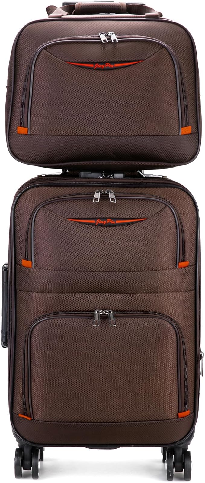 feilario 20in 2 Piece Softside Business Luggage Sets Waterproof Carry On Luggage Suitcase with Double Spinner Wheels