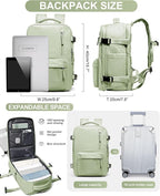 Travel Backpack Women,Carry On Backpack Flight Approved 18x14x8 inches Bag Spirit Airlines Personal ltem,College Sports Hiking Rucksack Waterproof Casual Daypack Laptop Blackpack Men, MintGreen