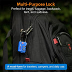 Bright Colors, TSA Approved Cable Luggage Locks 2 Pack Blue, Re-settable Combination with Alloy Body