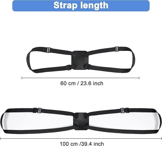 Chelmon Luggage Straps, Ajustable Elastic Bungee Belt for Suitcases, Add Extra Bag Easy and Securely for Travel (Black)