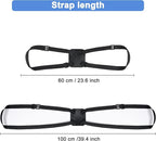 Chelmon Luggage Straps, Ajustable Elastic Bungee Belt for Suitcases, Add Extra Bag Easy and Securely for Travel (Black)