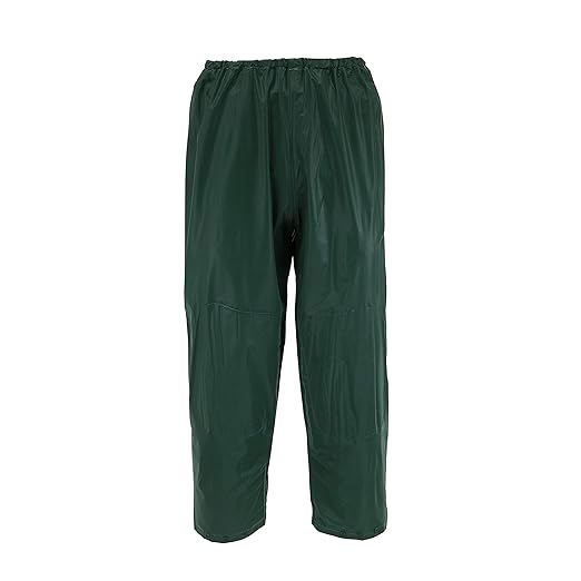 West Chester Master Gear 44100CA 0.20 mm PVC Rain Suit, Large - Green, Attached Hood, Elastic Waist and Wrist, Zipper Closure