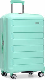 Traveler's Choice Pagosa Hardshell Expandable Luggage with Spinner Wheels, Mint, 26-Inch Medium