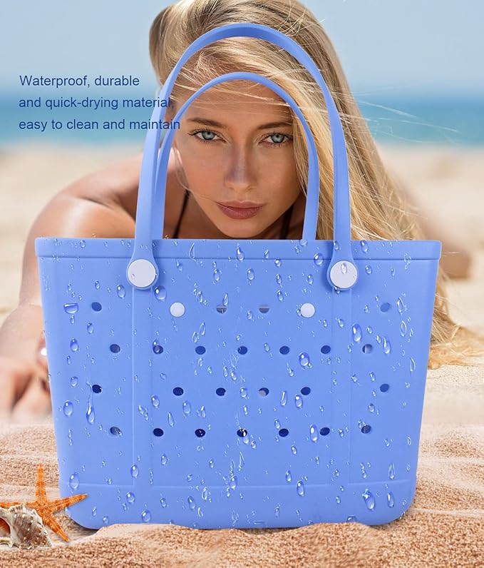 Lightweight Extra large Rubber Beach Bag Small mini Tote Bag for Gym Waterproof medium Open Handbag for Pool Sports