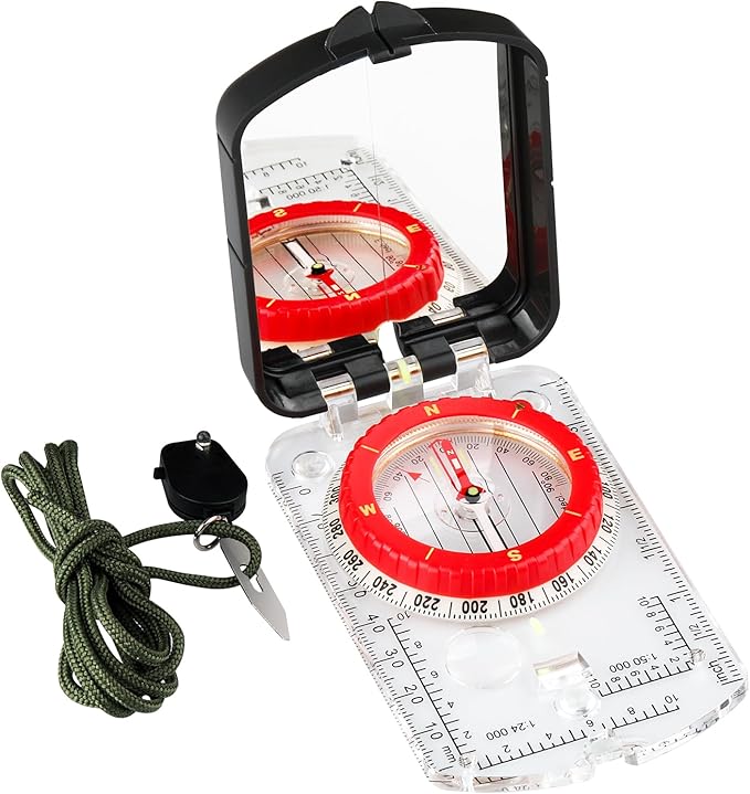 Compass Hiking Survival, Wilderness Survival Compass for Kids- Magnetic Gear Set Navigation Map- Backpacking Camping Hunting Survival