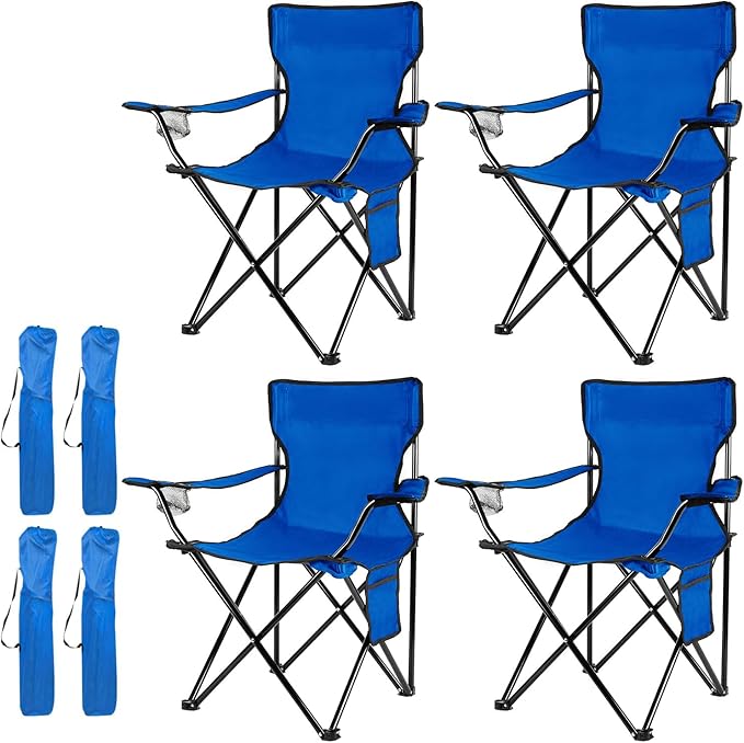Damei century 4Pack Folding Camping Chairs-Lightweight, Installation-Free, Portable Chair for Beach, Lawn, Outdoor Sports