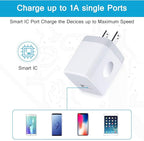 USB Plug Wall Adapter for iPhone,1A/5V Single Port Phone Wall Charger Block Charging Cube Box Brick 3 Pack for iPhone 17e/15 Pro Max/14/13/12/11,Samsung Galaxy S24/S23/S22/S21/S20/S26,Google Pixel 10a