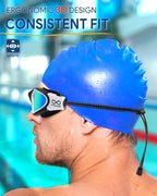 Swim Goggles, Polarized Adult Swimming Goggles Bungee Strap No Hair Pulling Anti-fog Pool Goggles for Men Women