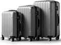 3 Piece Luggage Sets, Lightweight ABS Suitcase with 4 Spinner Wheels ＆ TSA Locks, Hardside Carry On Luggage Durable Suitcase Set for Family Travel Business - Grey, 20/24/28