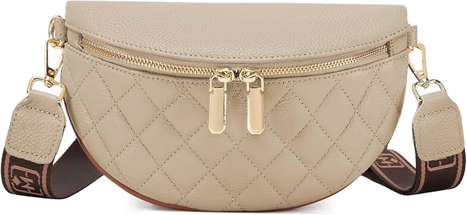 Eslcorri Small Crossbody Sling Bag for Women Trendy - Fanny Packs Leather Chest Belt Bum Bag Anti Theft Purse for Travel