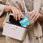 Credit Card Holder, Mini Aluminum Card Wallet RFID Blocking Slim Metal Hard Card Case for Women Men, Sea