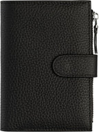 Passport wallet and Card Slot Combo RFID Blocking Slim Leather Travel Passport Wallet for Men and Women with Zippered Coins Pocket Passport holder,Black