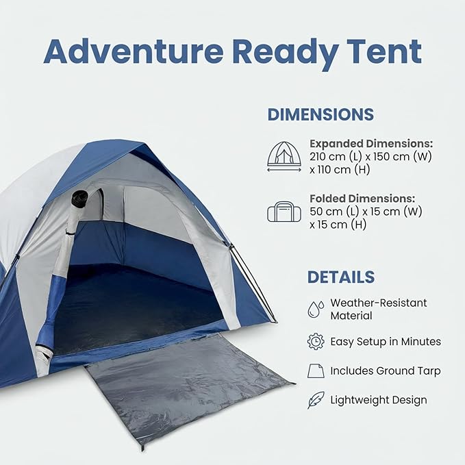 XL 1/2/3/4 Person Dome Camping Tent,Tents for Camping,Tents for Camping Waterproof,Double Layer Waterproof, Removable Rain Fly, for Outdoor Hiking, Fishing