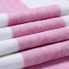 HENBAY Cotton Oversized Beach Towel - Large 70 x 35 Inch Pool Towel, Rose Red Striped Quick Dry Swimming Cabana Towel