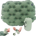 Inflatable Seat Cushion with Portable Air Pump, Portable Seat Cushion for Airplane Travel, Camping Pad & Stadium , Lightweight Travel Seat Cushion for Long Flights, Office, and Outdoor Activities