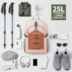 TILYMOL Hiking Travel Backpack for Women 25L - Small Lightweight Waterproof Outdoor Camping Backpack/Day Pack, Hiking Daypack with Hydration System for Hiking, Travel, Sports, Running, Biking