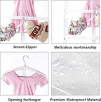 Waterproof Hanging Garment Bag,35 Inch Garment Bags For Hanging Clothes,Garment Bags For Travel Storage,Kids Garment Bag with Full Zipper for Dance Costumes,Sports,Skating,Theatre,Beauty Pageants