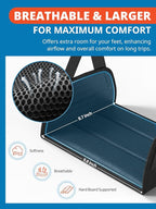 SARISUN 2-Pack Airplane Foot Hammock for Travel, No Collapse Plane Foot Hammock with Wide Hardboard Support, Portable Foot Sling for Under Desk with Adjustable Strap, Carry Bags for Women & Men