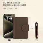 ALLIVE Passport Holder for Travel, Genuine Leather Passport Holder with AirTag Hidden, Rfid Passport Cover Travel Wallet for Airport Essentials, Travel Must Haves Gifts (Coffee Brown)