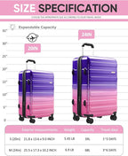 Tolino Carry on Luggage 22x14x9 Airline Approved-20 Inch Hardside Suitcase with Wheels TSA Lock, PC+ABS Lightweight Carry on Suitcases for Women and Men