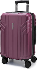 BAGSMART Expandable Carry On Luggage 22x14x9 Airline Approved, 20 Inch Travel Luggage with Spinner Wheels, Lightweight Hard Shell Suitcase Carry on Purplish Red