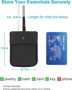 RFID-Blocking Travel Bra Wallet, Hidden Money Pouch with Adjustable Elastic Strap, Ideal Secret Pocket Protect Your Credit Cards Cash Valuables