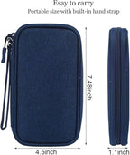 CAAORDKSO Electronic Organizer Travel Cable Accessories Case, Organizer Bag, Accessories Pouch for Cable, USB, Cord, Charger, Phone, Power Bank, Earphone (Navy Blue)