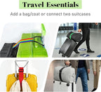 Multi Use Strong Adjustable Luggage Connector Straps for Suitcases,4 Pack Flexible Luggage Accessories Elastic Fastening Bag Strap (Colorful)
