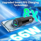 [Apple MFi Certified] iPhone 17 Car Charger Fast Charging, Braveridge 2Pack 75W USB-C PD&QC Power Cigarette Lighter + Type-C Braided Cable for iPhone 17/17 Air/17 Pro/17 Pro Max/16 Pro/15/Galaxy/Pixel