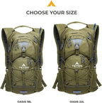 Teton Oasis/Trailrunner Hydration Backpack – Lightweight Water Pack with 2L/3L Bladder for Hiking, Running, Cycling, Biking 18L/22L Sizes – Sewn-in Rain Cover – Fits Men and Women