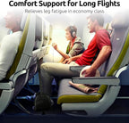 Airplane Foot Hammock for Plane Travel, Adjustable Footrest with 3 Height Positions, Soft Memory Foam Leg Support for Long Flights, Travel Foot Rest with Eye Mask & Earplugs