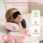 Medicane Pink Neck Travel Pillow with Massage, Neck Massager with Heat & Gentle Vibration Massage with Ergonomic Foam,Perfect for Airplane,Car,Office,Pain Relief,Sleeping,Traveling,Long Flight