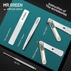 MR.GREEN Portable Manicure Sets Pedicure kits Stainless Steel Nail Clippers Tool Travel Grooming Case Nail Scissors Gift Box (Mr-6104)