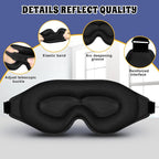 3D Advanced Eye Mask for Sleeping，Ultra Delicate Soft Skin Friendly Eye mask，100% Blackout Sleep Eye Mask for Sleep, Eyelash Extension Sleep mask