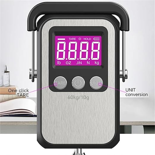 Luggage Weight Scale, 2pcs 60kg 10g Portable Digital Weight Scale Electronic Luggage Scale LCD Hanging Hook Scale Weighing Balance,for Travel