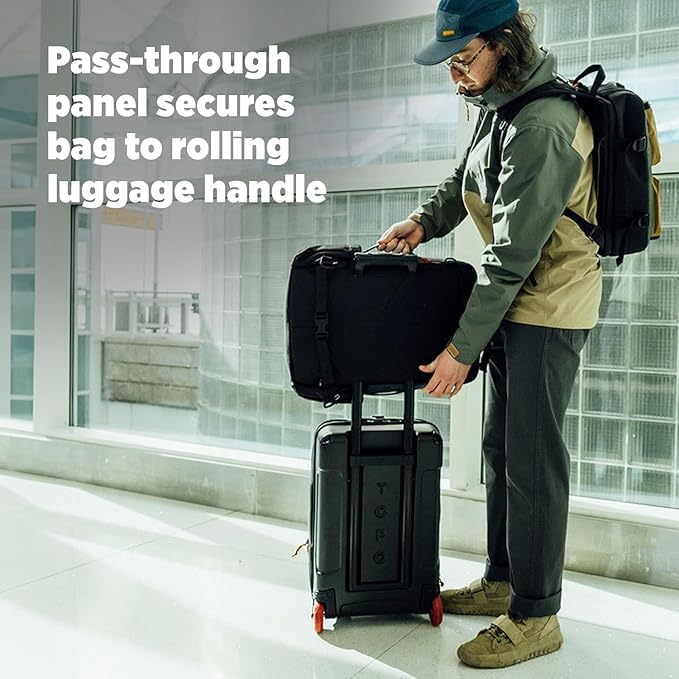 Topo Designs Global Travel Bag – 30L or 40L - Carry-On Compliant Most Airlines, Durable Travel Duffel Bag, Clam Shell Main Pocket, Laptop Sleeve, Backpack, Luggage (30L / Original Olive)