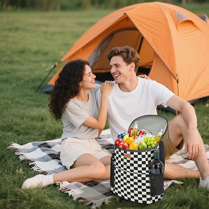 Camping Cooler Backpack 30 45 Cans, Soft Backpack Coolers Insulated Leak Proof Travel Cooler Bag Waterproof Lunch Picnic Beach Work Trip Thermal Bag Drink Beverage Beer Bag Cooler