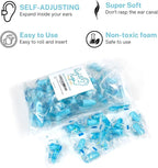 Quality Foam Earplugs - 200 Pairs Bulk Pack - Ideal Ear Plugs for Sleeping, Noise Cancelling, Snoring, Travel, Shooting, Study, Work, Construction, and Safety Hearing Protection - 32 dB NRR - Blue