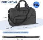 Gym Bag for Men Women, Sport Duffle Bag with Wet Pocket & Shoes Compartment, Water Resistant Overnight Weekender Bag Duffel Bag