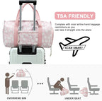 BLUBOON Duffle Bag Girls Kids Cute Gym Bag with Shoes Compartment & Wet Separation Waterproof Sports Overnight Travel Bag