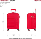 SwissGear 7366 Signature Hardside Expandable Luggage with Spinner Wheels, TSA Lock, Cup-Holder, Red, 2-Piece Set (19/27)