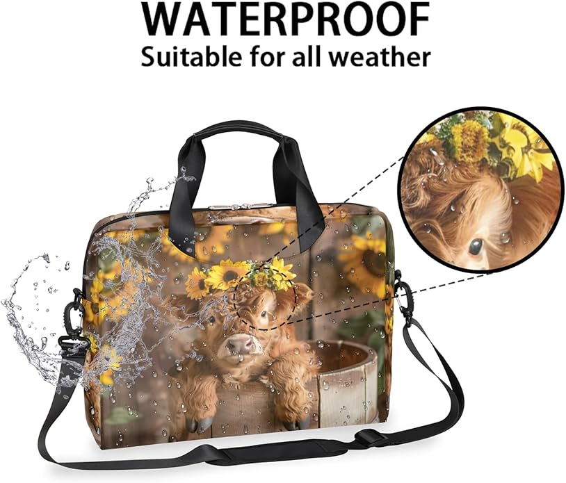 Cute Laptop Shoulder Bag for Women Men, Computer Laptop Bag Laptop Sleeve Case Laptop Satchel Briefcase Carrying Bag QA-1