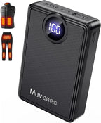Heated Vest Battery Pack, Portable Power Charger 12000mAh 5V/2A Power Bank with LED Display, Compatible with Soleilwear USB Heated Clothing - No for 7.4V DC Heated Devices