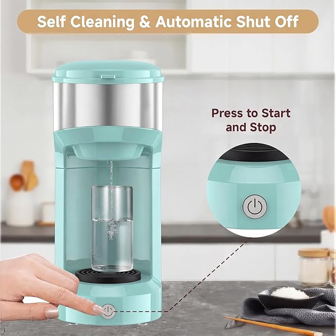 Single Serve Coffee Maker, 2 in 1 Brewer for K Pod & Ground Coffee, 90s Rapid Brew 6 to 14oz Capacities with Auto Shut Off, Small Compact Design for Home Office Travel Camping-Green