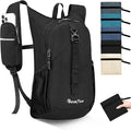Seektop 20L Small Hiking Backpack for Women Men, Lightweight Hiking Packable Daypack with Phone Pocket for Travel Camping (Black, 20L)