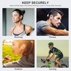 AirPods Ear Hooks - Upgraded Anti Slip Sports Clip Hooks for AirPods 1, 2, 3, 4, Pro and Pro 2 Transparent