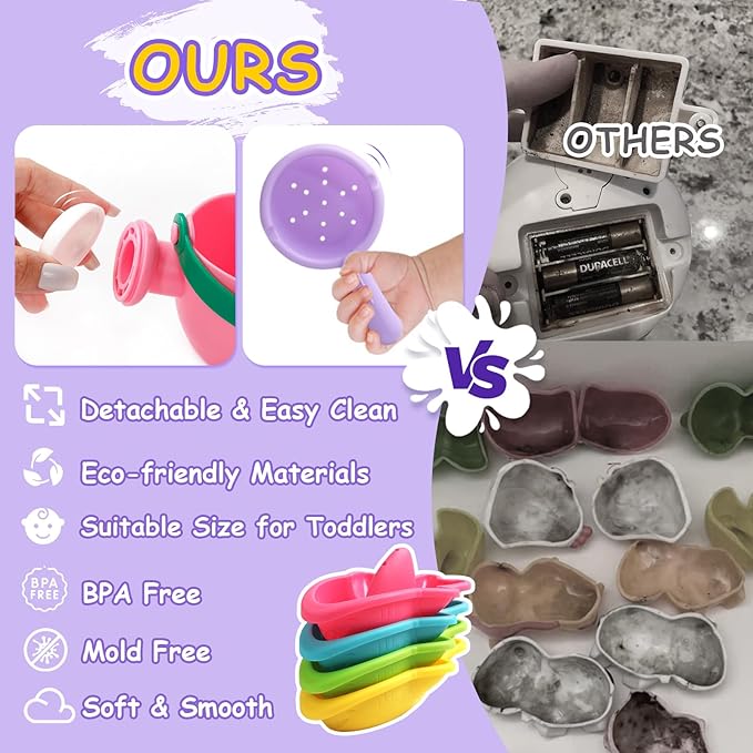 Fajiabao Bath Toys for Kids Ages 1-3 Toddler Bath Toys Mold Free for 2-4 Stacking Boat Water Table Pool Sand Bathtub Sensory Toys for Girls Boys Gifts
