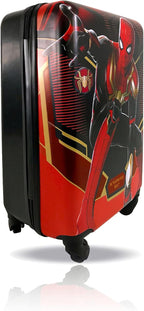 Fast Forward 20 Inches Spiderman Suitcase For Kids - Hard Sided Tween Spinner Travel Trolley Kids Suitcase For Boys With Wheels